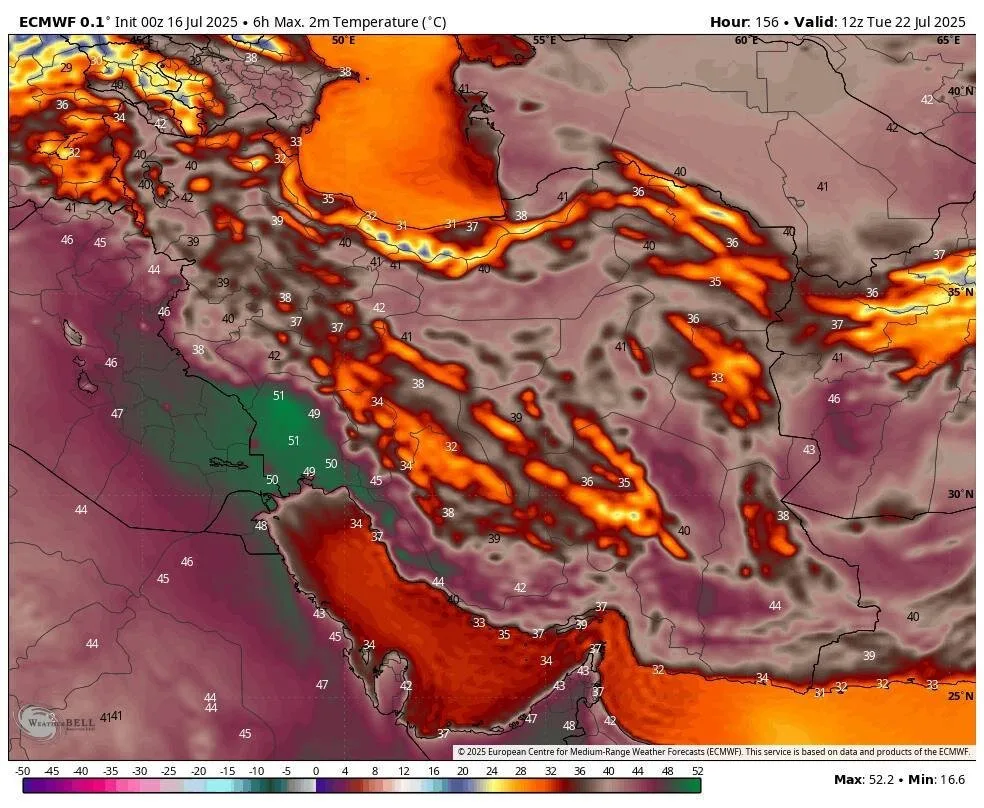 پیشبینی افزایش دمای هوای تهران به ۴۰ درجه؛ وزش باد شدید در ۵ استان